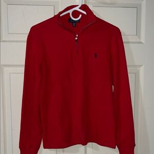 Polo by Ralph Lauren Men's Red Zip-Up Sweater